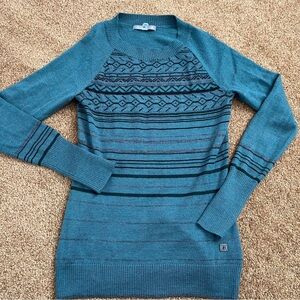 SMARTWOOL Women's ETHNO GRAPHIC Merino Sweater Long Sleeve Sweater XS Green